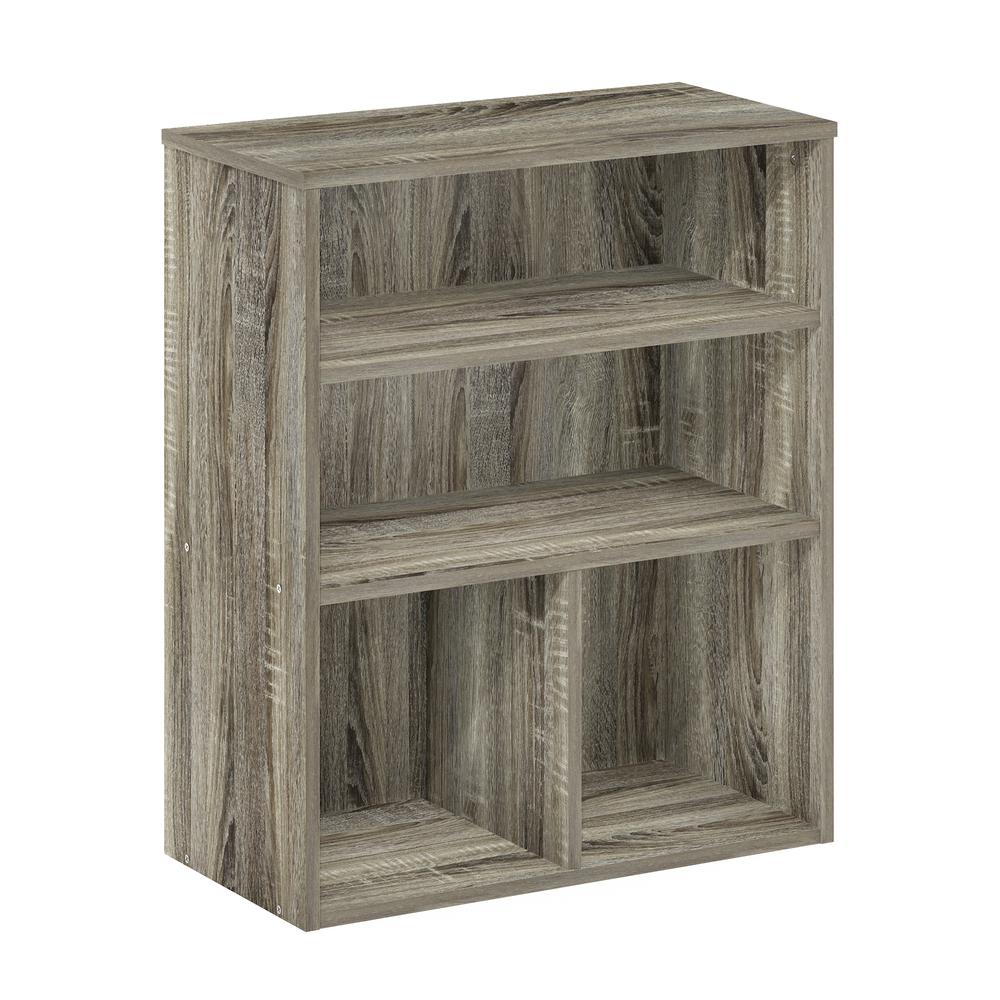 Pasir 3 Tier Display Bookcase, French Oak. Picture 1