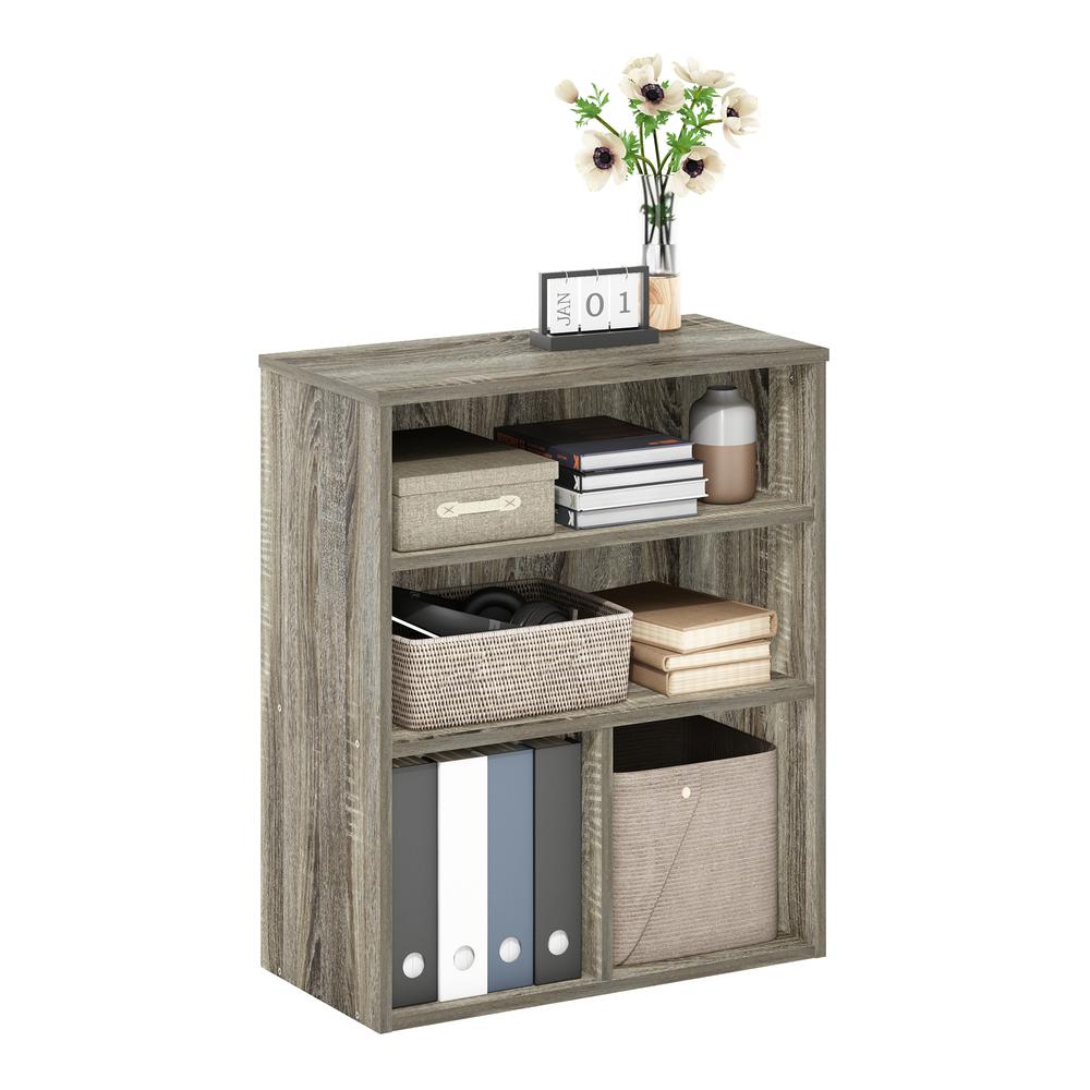 Pasir 3 Tier Display Bookcase, French Oak. Picture 4