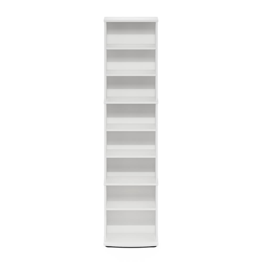JAYA Space Saving Multimedia Storage Tower, White. Picture 3