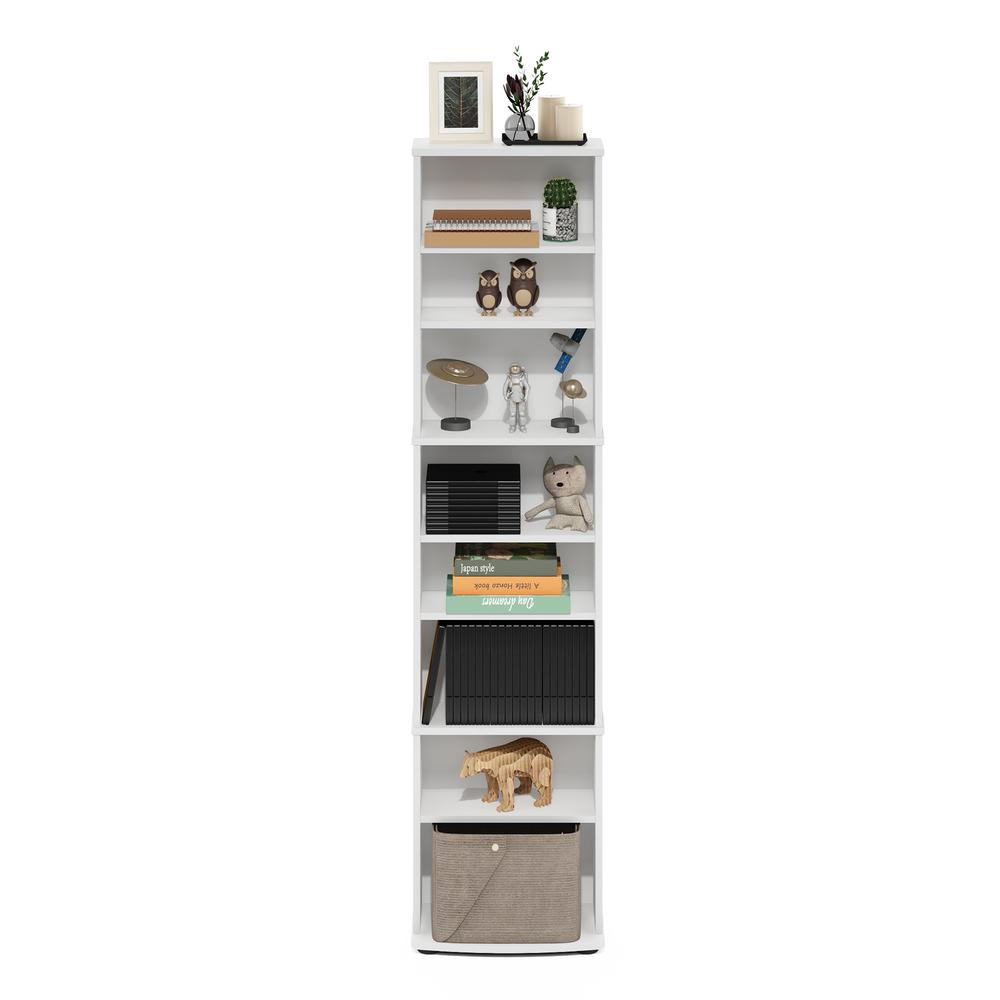 JAYA Space Saving Multimedia Storage Tower, White. Picture 5