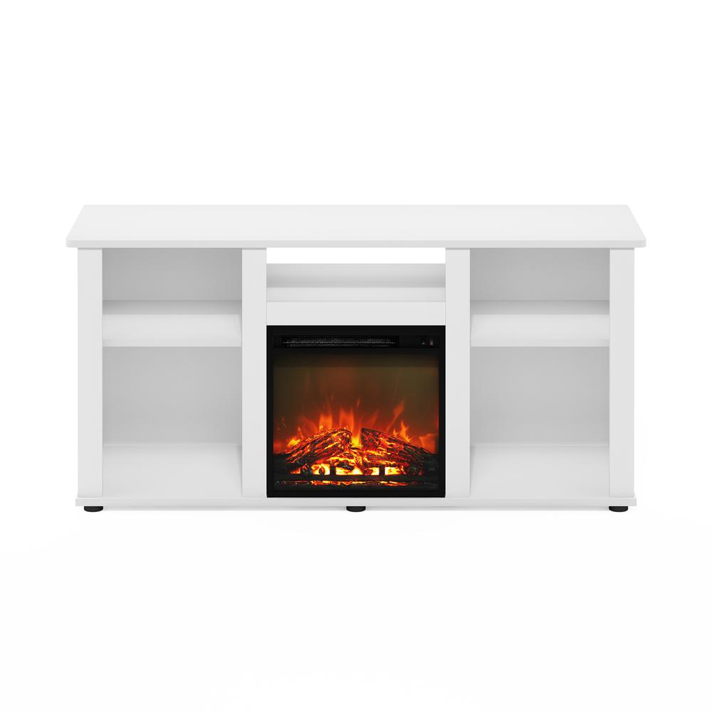 Fireplace TV Entertainment Center with Open Storage Compartment for TV up to 55". Picture 2