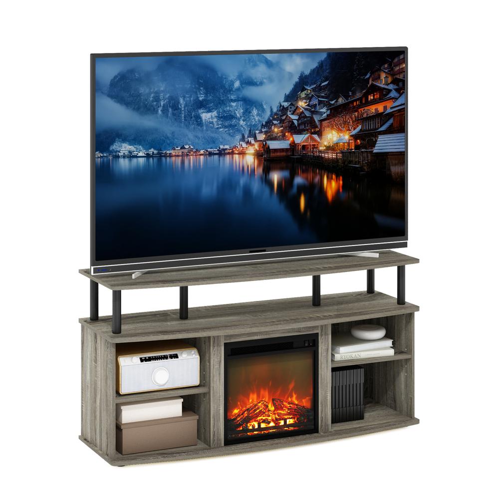 Open Shelving Storage Fireplace Entertainment Center for TV up to 55 Inch. Picture 4