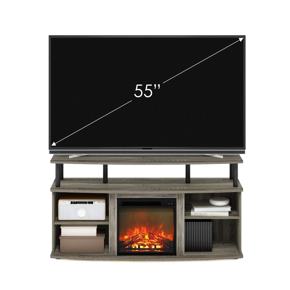 Open Shelving Storage Fireplace Entertainment Center for TV up to 55 Inch. Picture 5