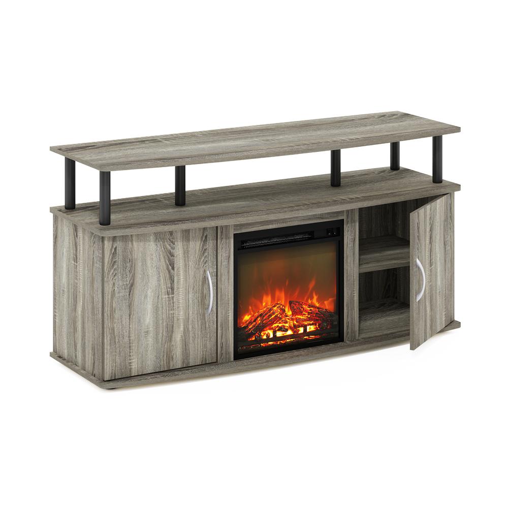 Fireplace Entertainment Center with Doors Storage Cabinet for TV up to 55 Inch. Picture 1