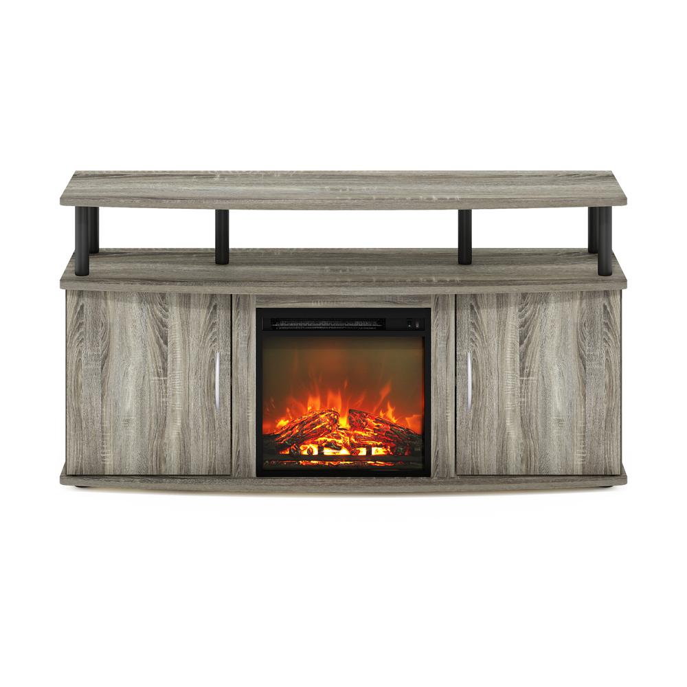 Fireplace Entertainment Center with Doors Storage Cabinet for TV up to 55 Inch. Picture 2