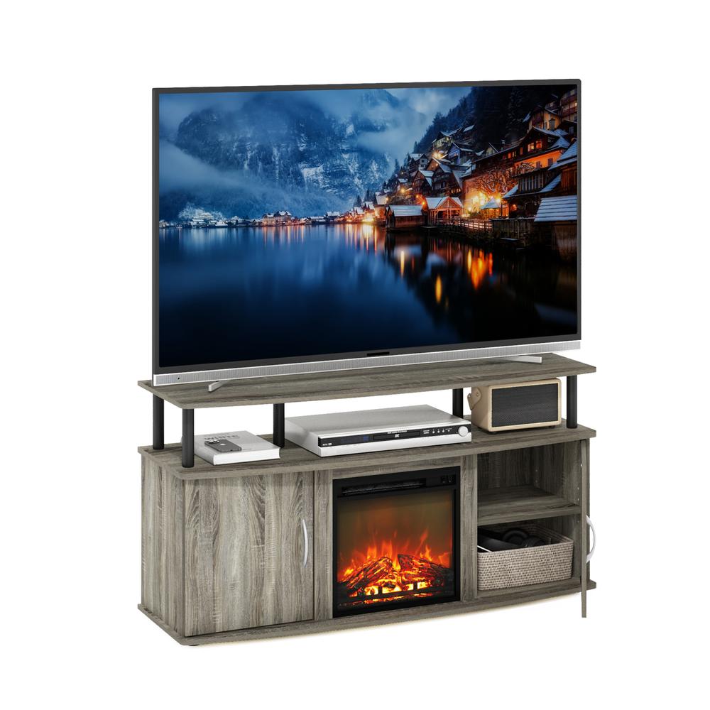 Fireplace Entertainment Center with Doors Storage Cabinet for TV up to 55 Inch. Picture 5