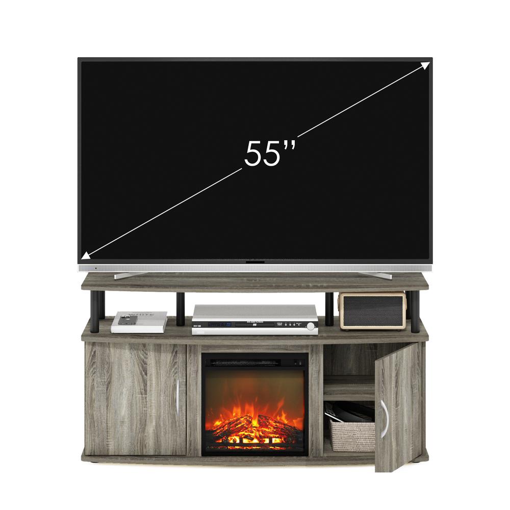 Fireplace Entertainment Center with Doors Storage Cabinet for TV up to 55 Inch. Picture 6