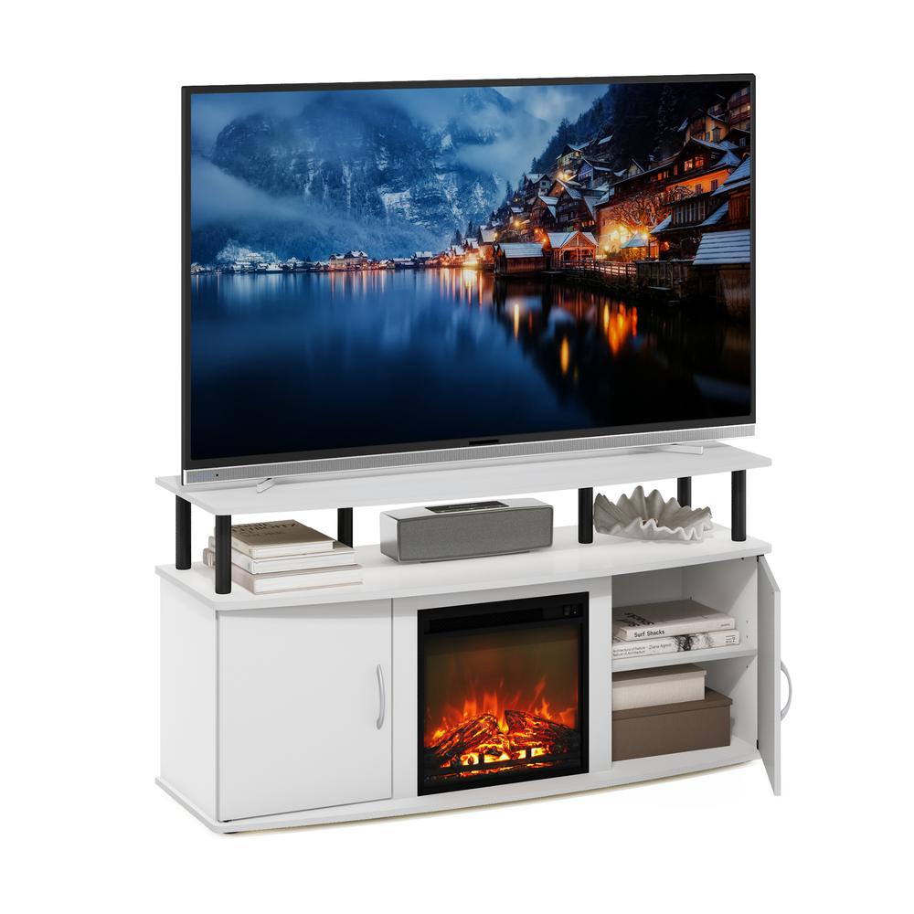 Fireplace Entertainment Center with Doors Storage Cabinet for TV up to 55 Inch. Picture 5