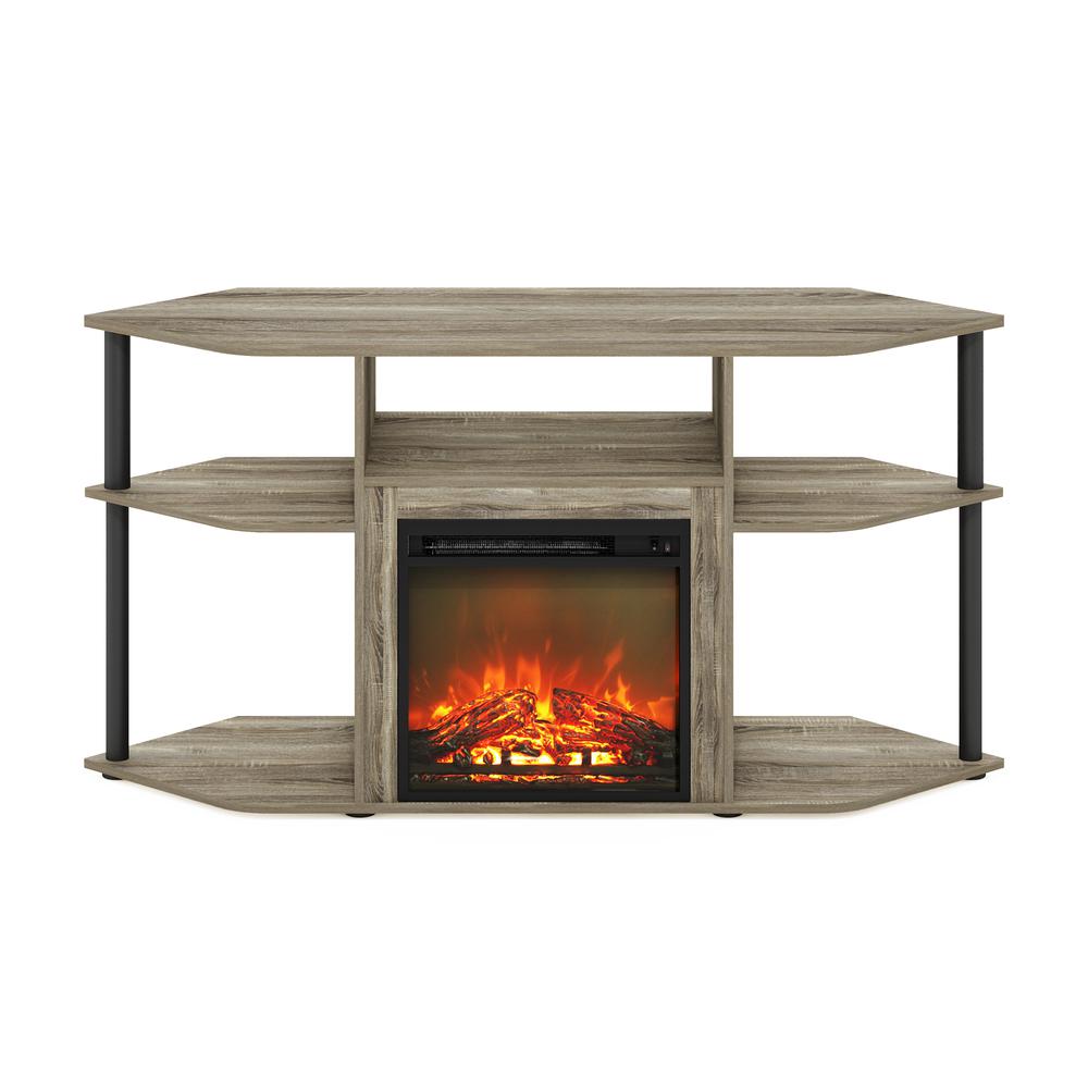 Open Storage Corner Fireplace TV Entertainment Center for TV up to 55 Inch. Picture 2