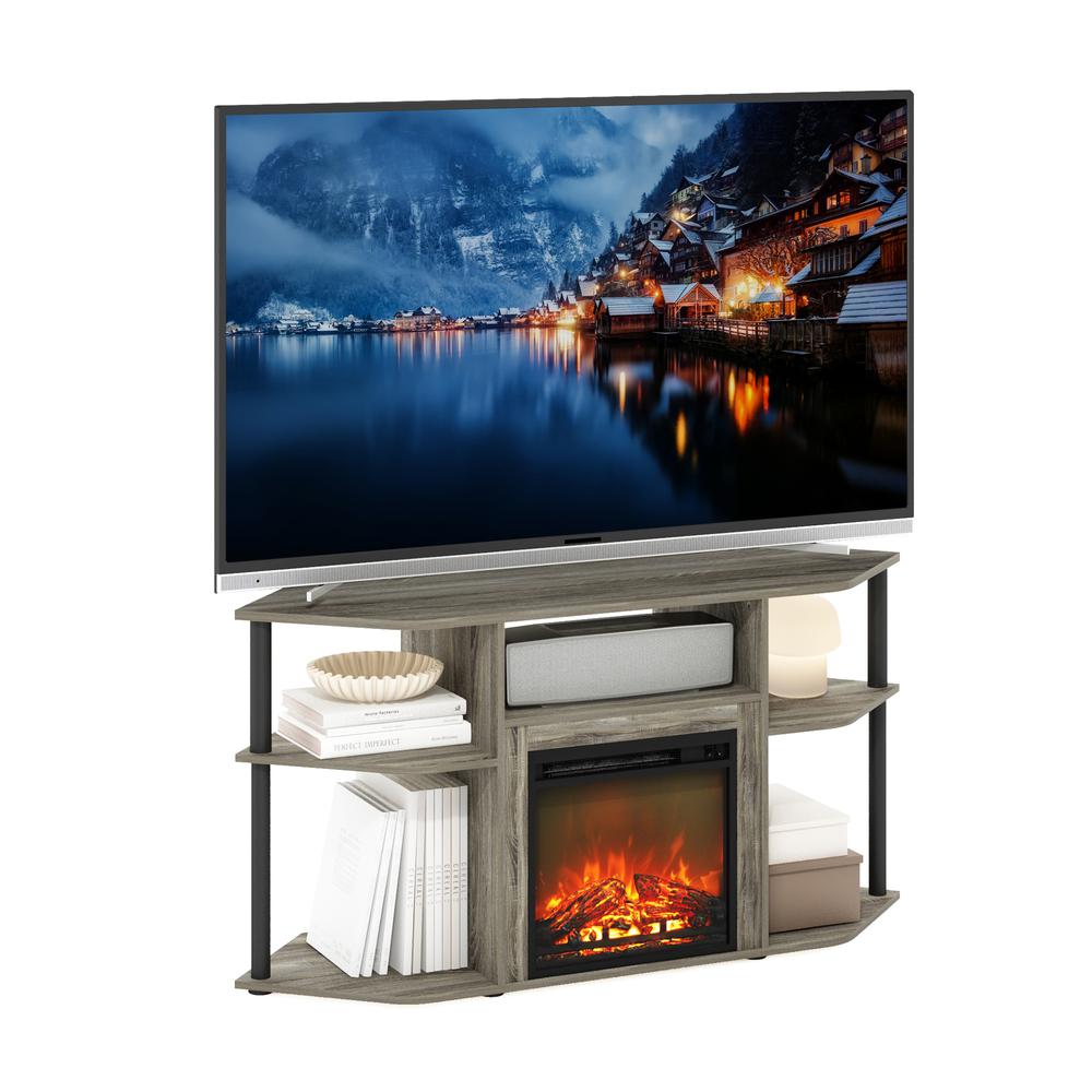 Open Storage Corner Fireplace TV Entertainment Center for TV up to 55 Inch. Picture 4