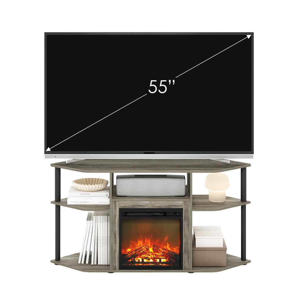 Open Storage Corner Fireplace TV Entertainment Center for TV up to 55 Inch. Picture 5