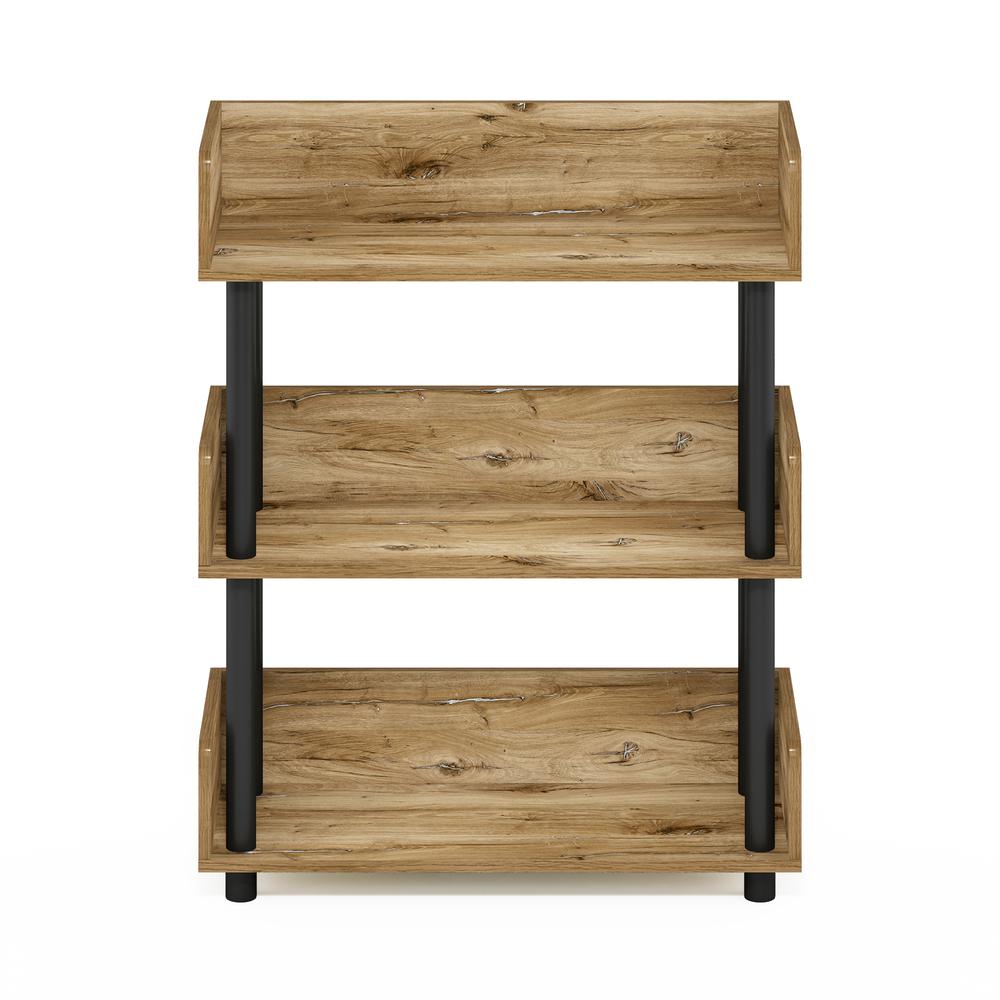 Turn-N-Tube 3-Tier Toolless Display Rack, Flagstaff Oak/Black. Picture 3