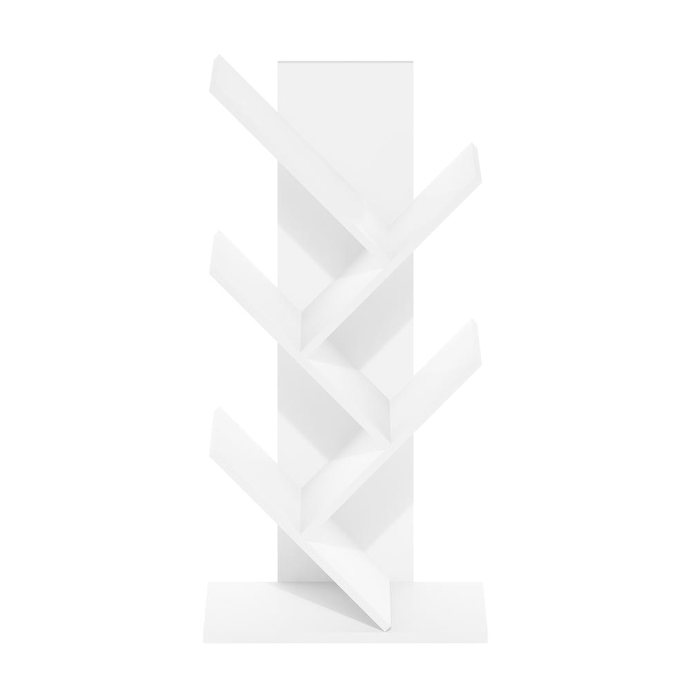Tree Bookshelf 5-Tier Floor Standing Tree Bookcase, White. Picture 2