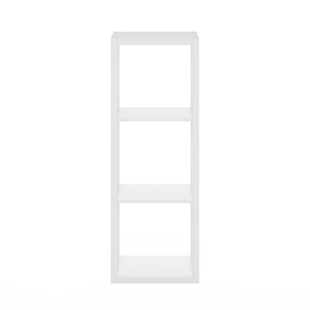 Cubicle Open Back Decorative Cube Storage Organizer, 3-Cube, White. Picture 2