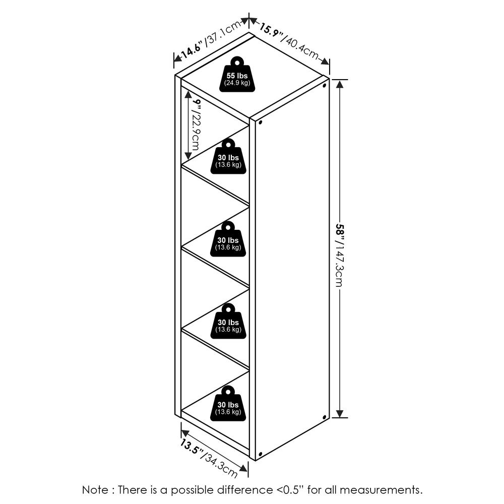 Cubicle Open Back Decorative Verticle Cube Storage Organizer, 4-Cube, White. Picture 6