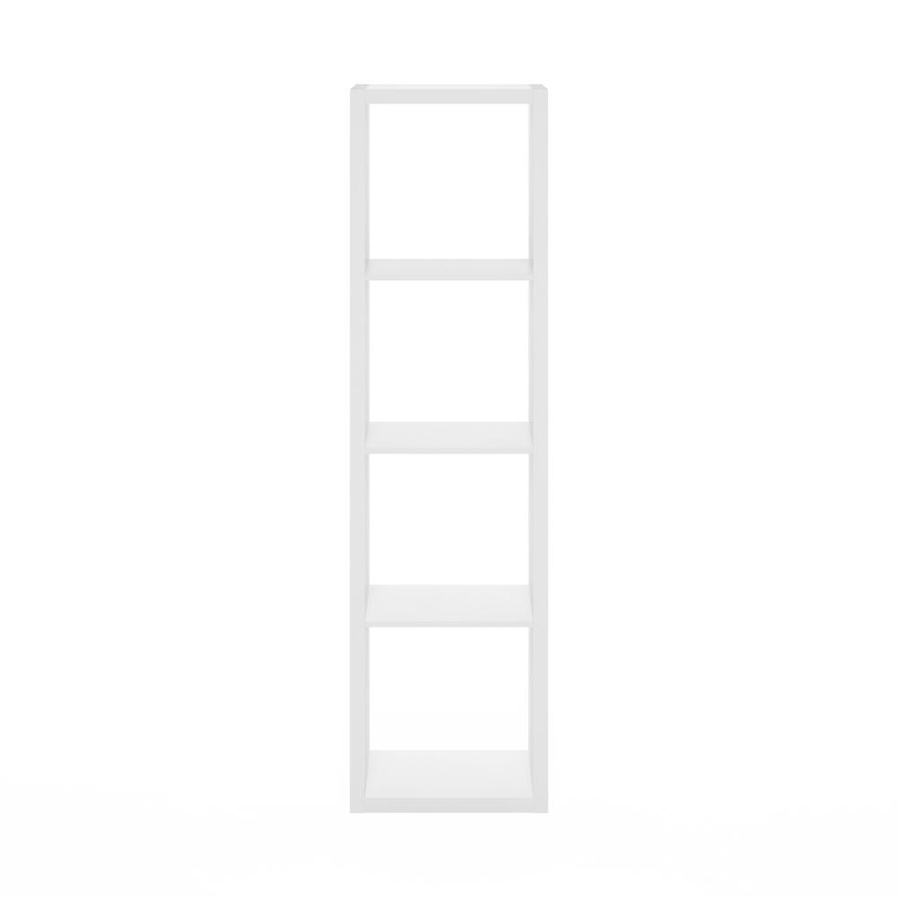 Cubicle Open Back Decorative Verticle Cube Storage Organizer, 4-Cube, White. Picture 2