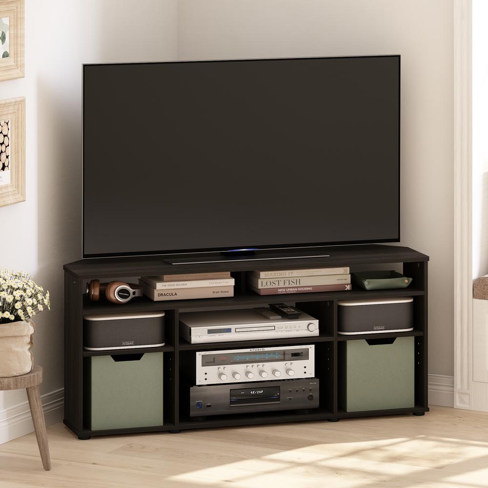 Jensen Corner TV Stand TV up to 55 Inches, Espresso. Picture 6