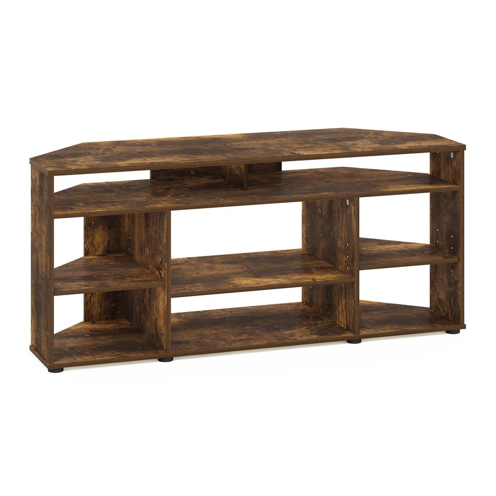 Jensen Corner TV Stand TV up to 55 Inches, Amber Pine. Picture 1