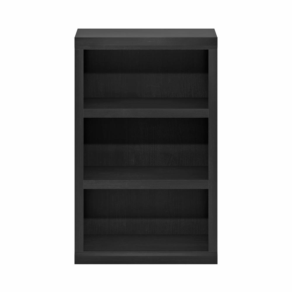 Rail 3-Tier Open Shelf Bookcase, Blackwood. Picture 3
