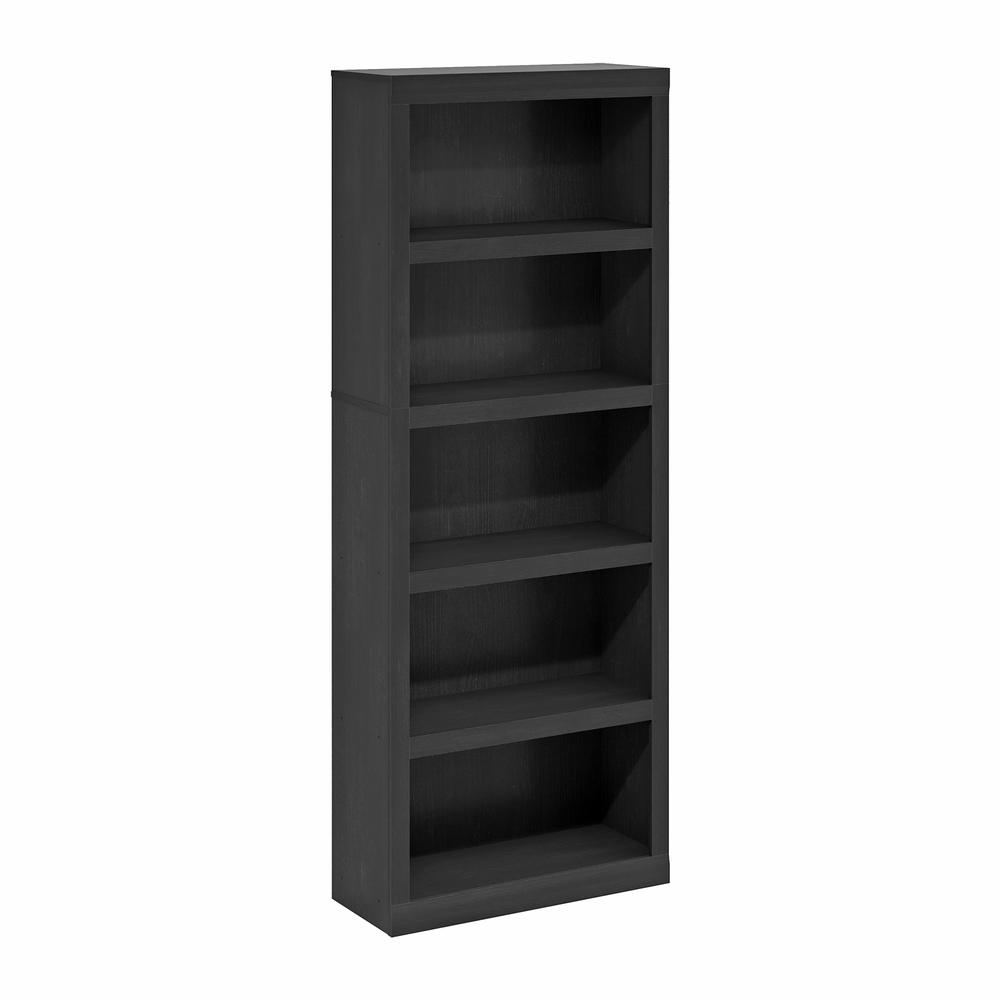 Rail 5-Tier Open Shelf Bookcase, Blackwood. Picture 1