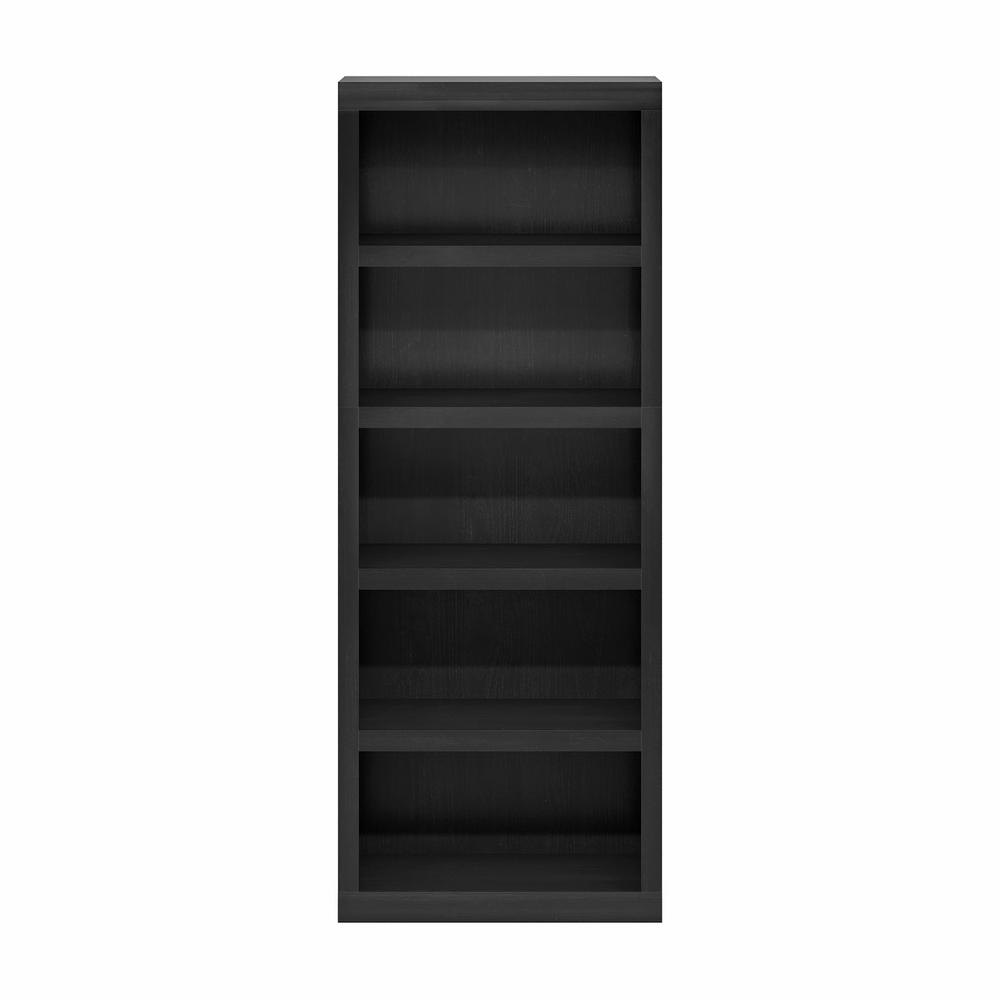 Rail 5-Tier Open Shelf Bookcase, Blackwood. Picture 3