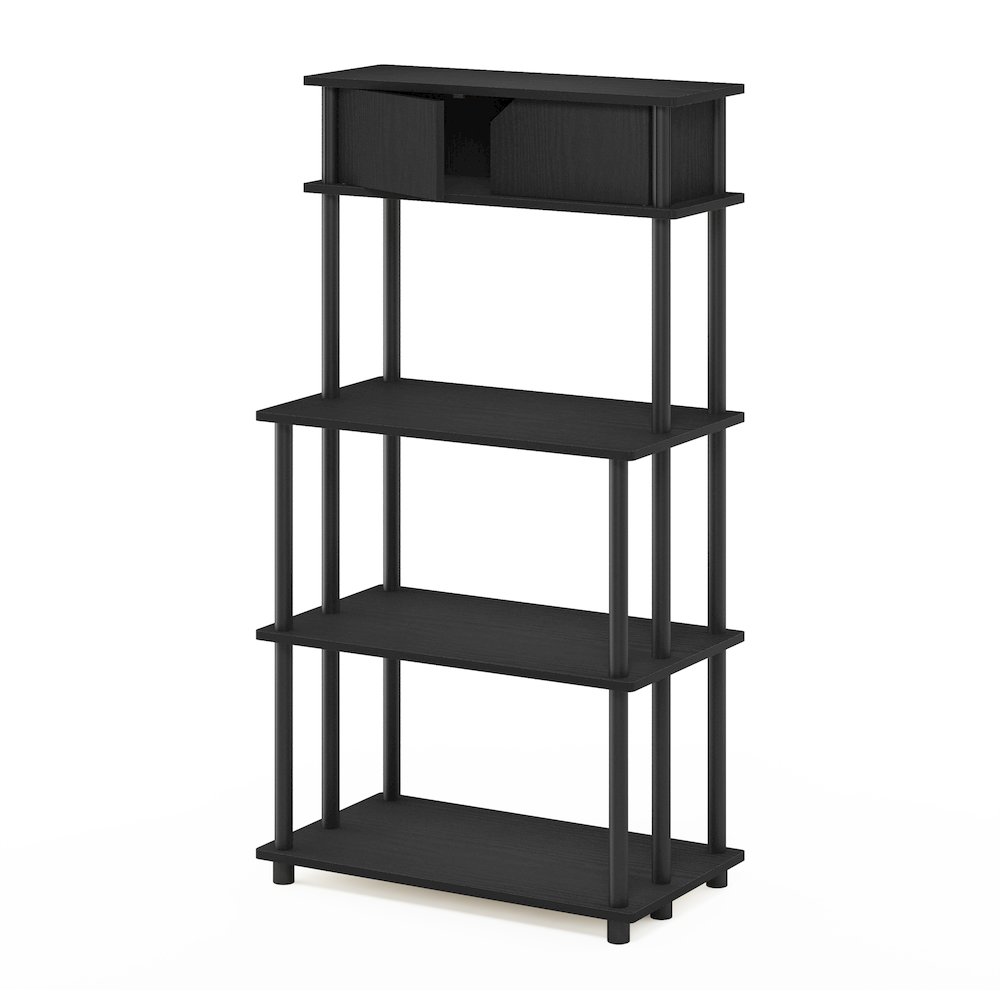 5-Tier Printer Stand with Storage Shelf and Closed Cabinet, Dark Americano. Picture 2