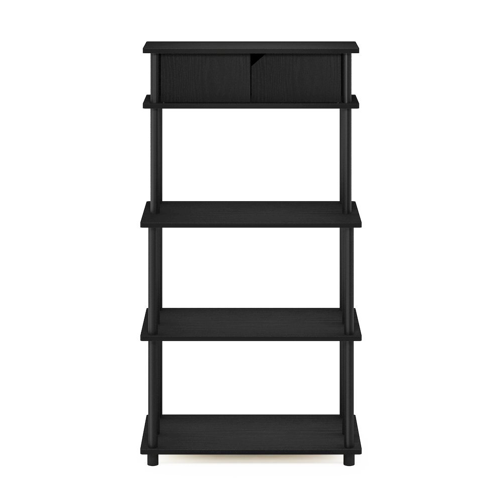5-Tier Printer Stand with Storage Shelf and Closed Cabinet, Dark Americano. Picture 1