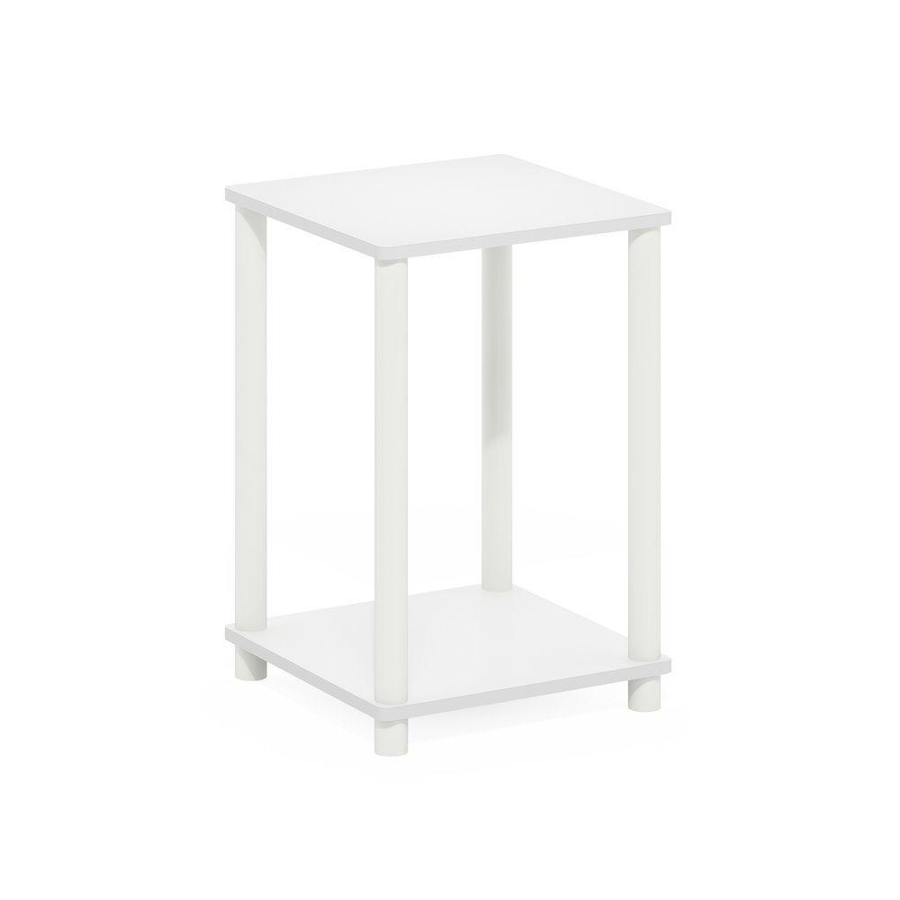 Turn-N-Tube Haydn End Table, White. Picture 1