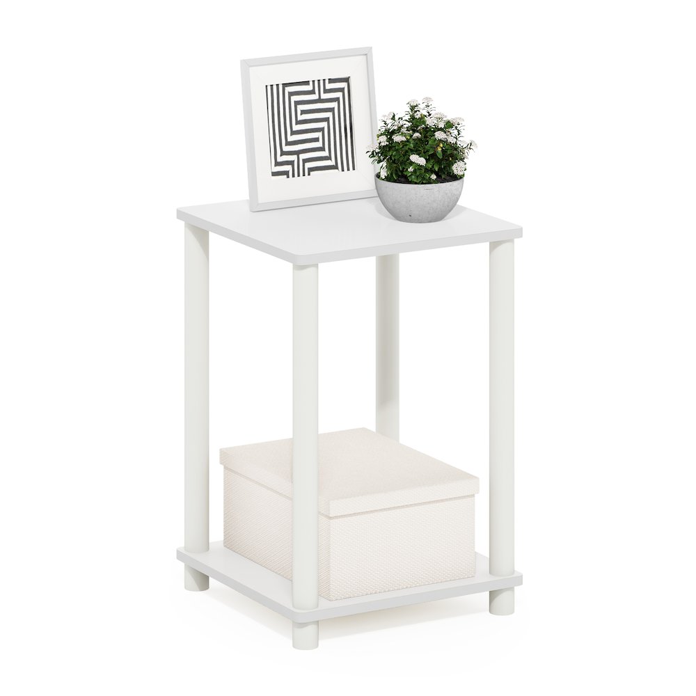 Turn-N-Tube Haydn End Table, White. Picture 3