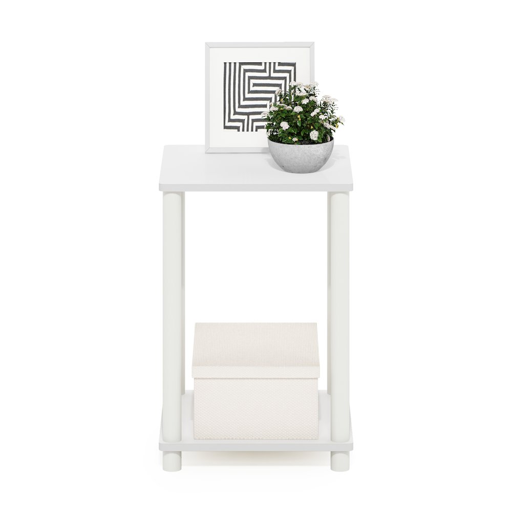 Turn-N-Tube Haydn End Table, White. Picture 4