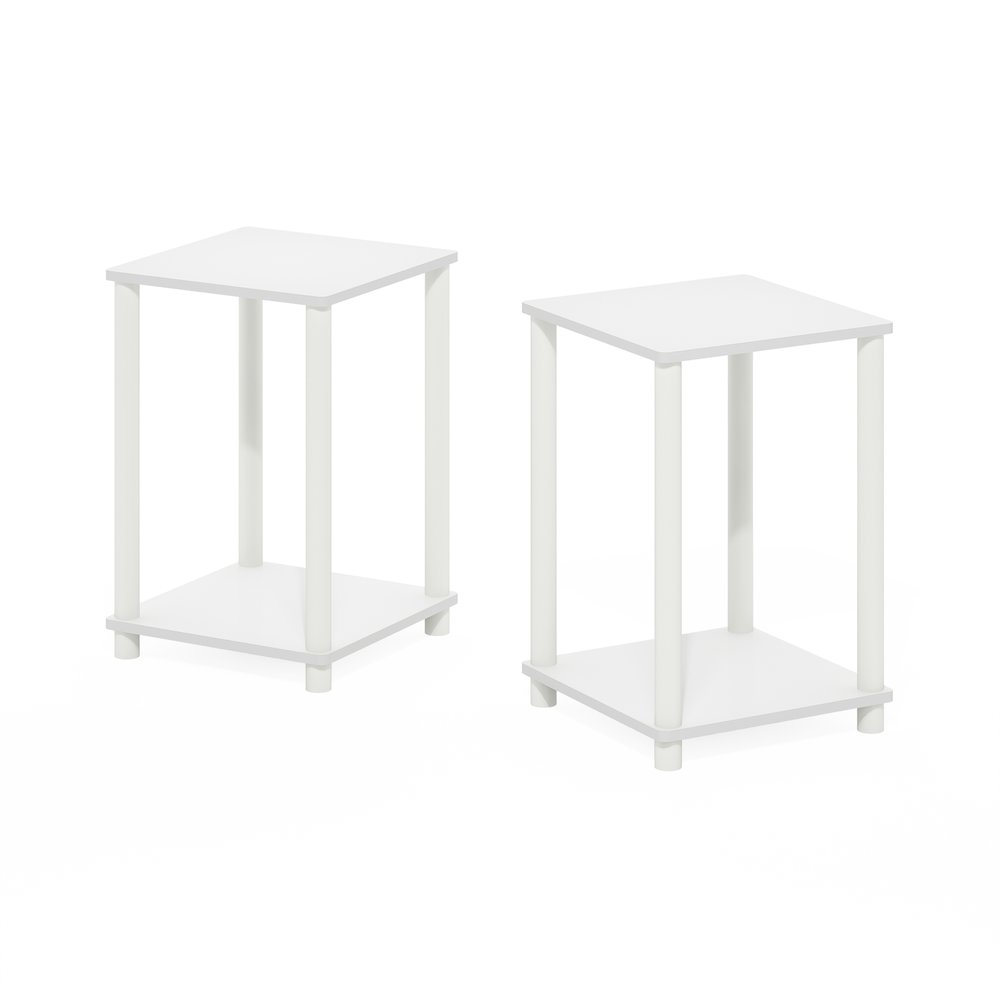 Turn-N-Tube Haydn End Table, White, Set of 2. Picture 1