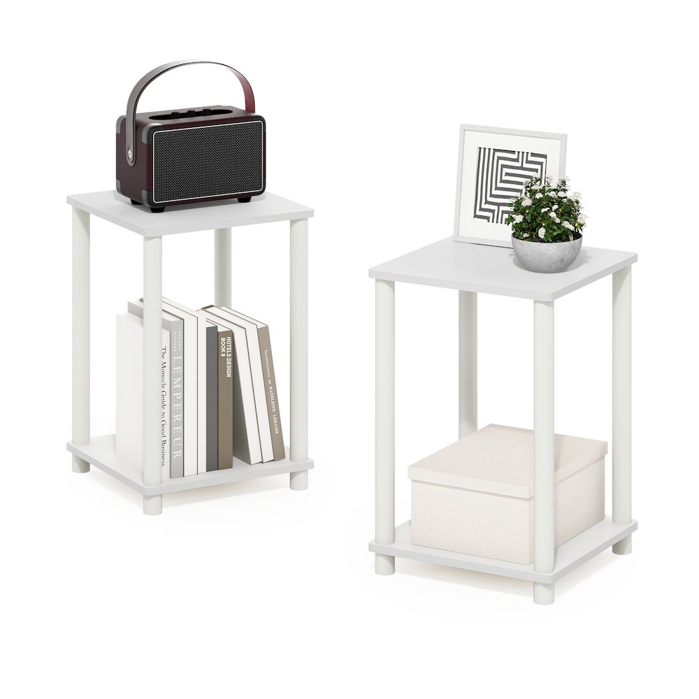 Turn-N-Tube Haydn End Table, White, Set of 2. Picture 3