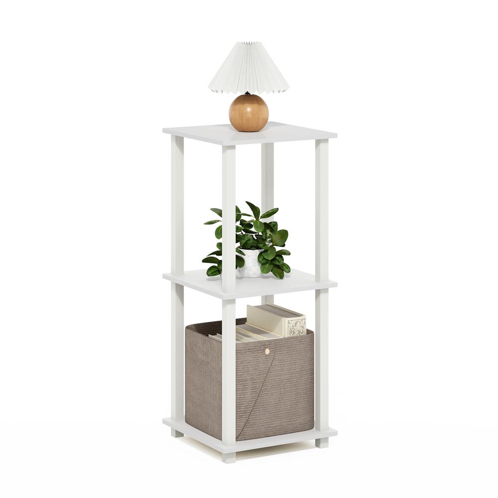 Simplistic End Table, Set of Two, White/White. Picture 4