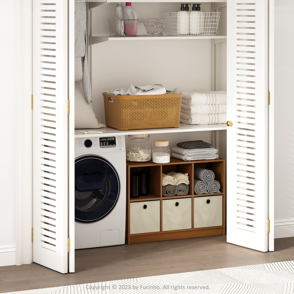 Cubic Multipurpose Clothing & Closet Storage Organizer Shelf with Bin Drawers. Picture 6