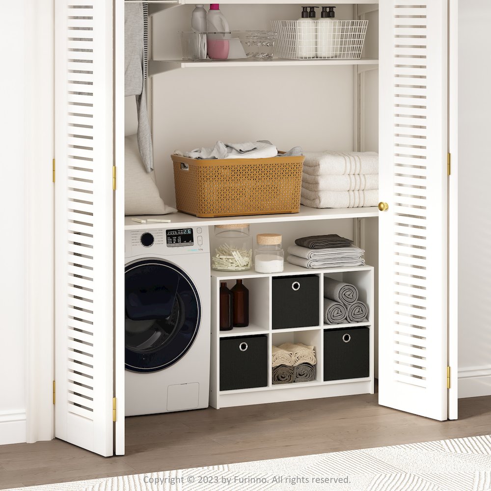 Cubic Multipurpose Clothing & Closet Storage Organizer Shelf with Bin Drawers. Picture 6