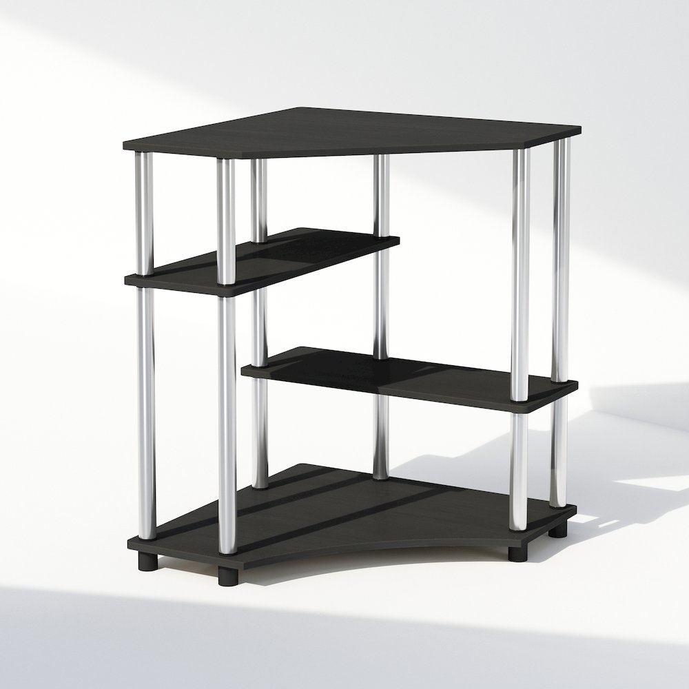 Turn-N-Tube Multipurpose Corner Shelf, Display Rack, Bookshelf, Americano. Picture 1