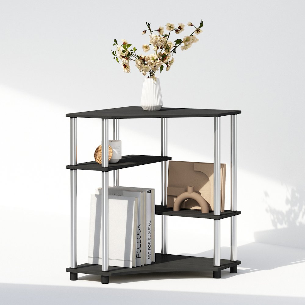Turn-N-Tube Multipurpose Corner Shelf, Display Rack, Bookshelf, Americano. Picture 5