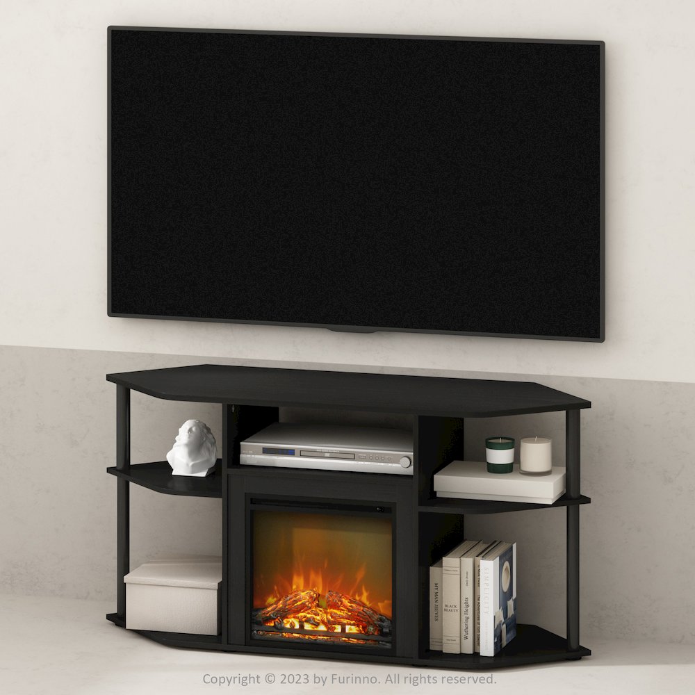 Decorative Electric Fireplace Corner TV Stand, Entertainment Center. Picture 5