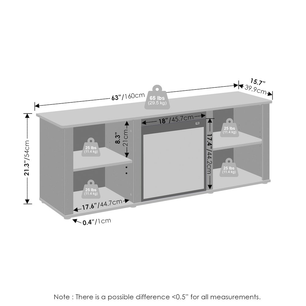 Electric Fireplace TV Stand, Entertainment Center for TV up to 60 Inch. Picture 7