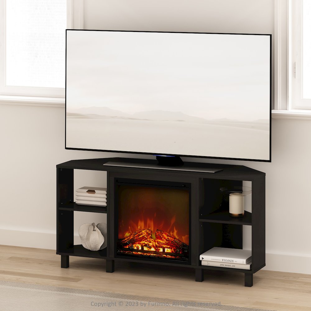 Electric Fireplace Corner TV Stand, Entertainment Center for TV up to 55 Inch. Picture 5