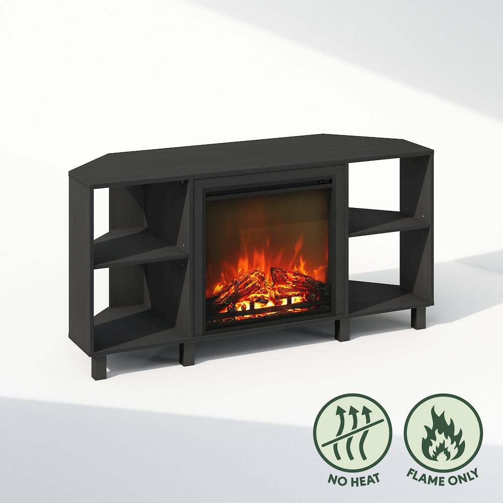 Electric Fireplace Corner TV Stand, Entertainment Center for TV up to 55 Inch. Picture 2