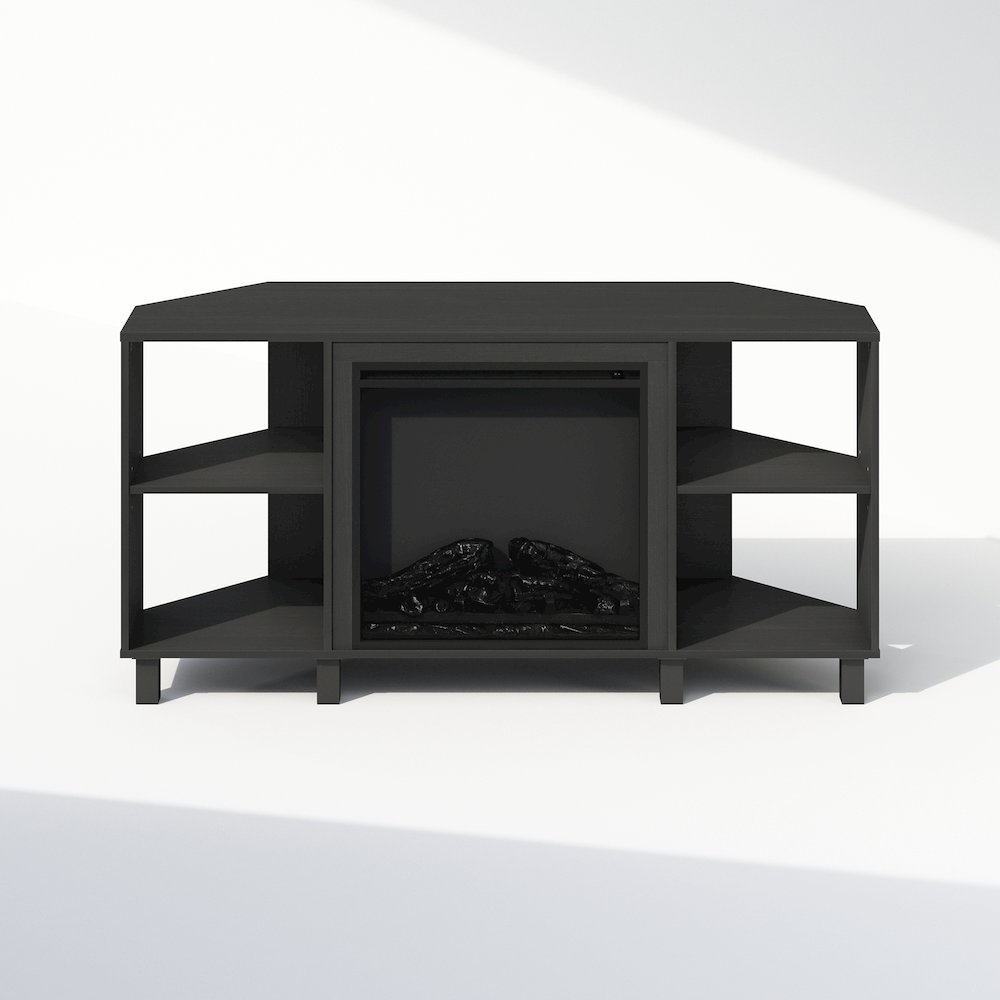 Electric Fireplace Corner TV Stand, Entertainment Center for TV up to 55 Inch. Picture 1