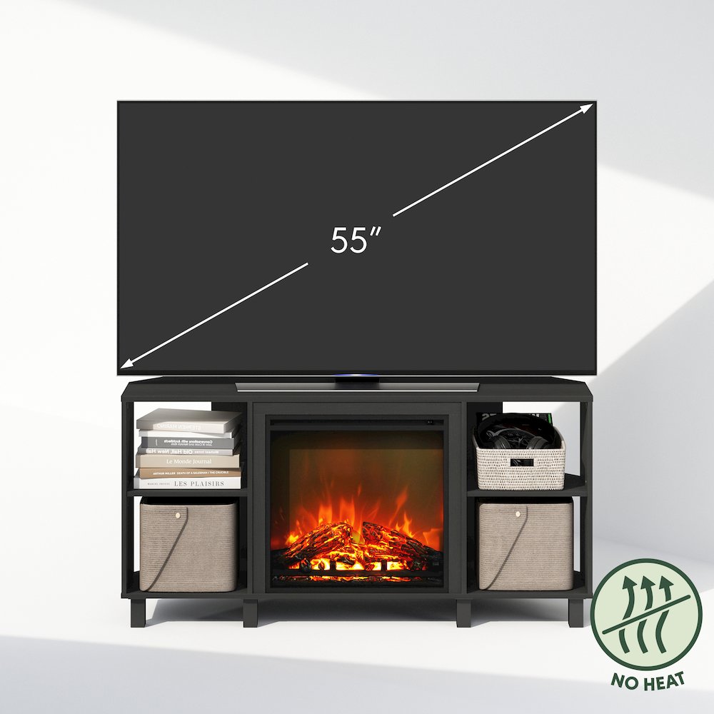 Electric Fireplace Corner TV Stand, Entertainment Center for TV up to 55 Inch. Picture 4
