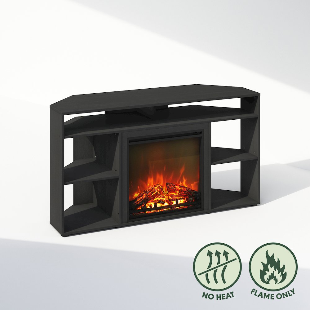 Electric Fireplace Corner TV Stand, Entertainment Center for TV up to 55 Inch. Picture 2