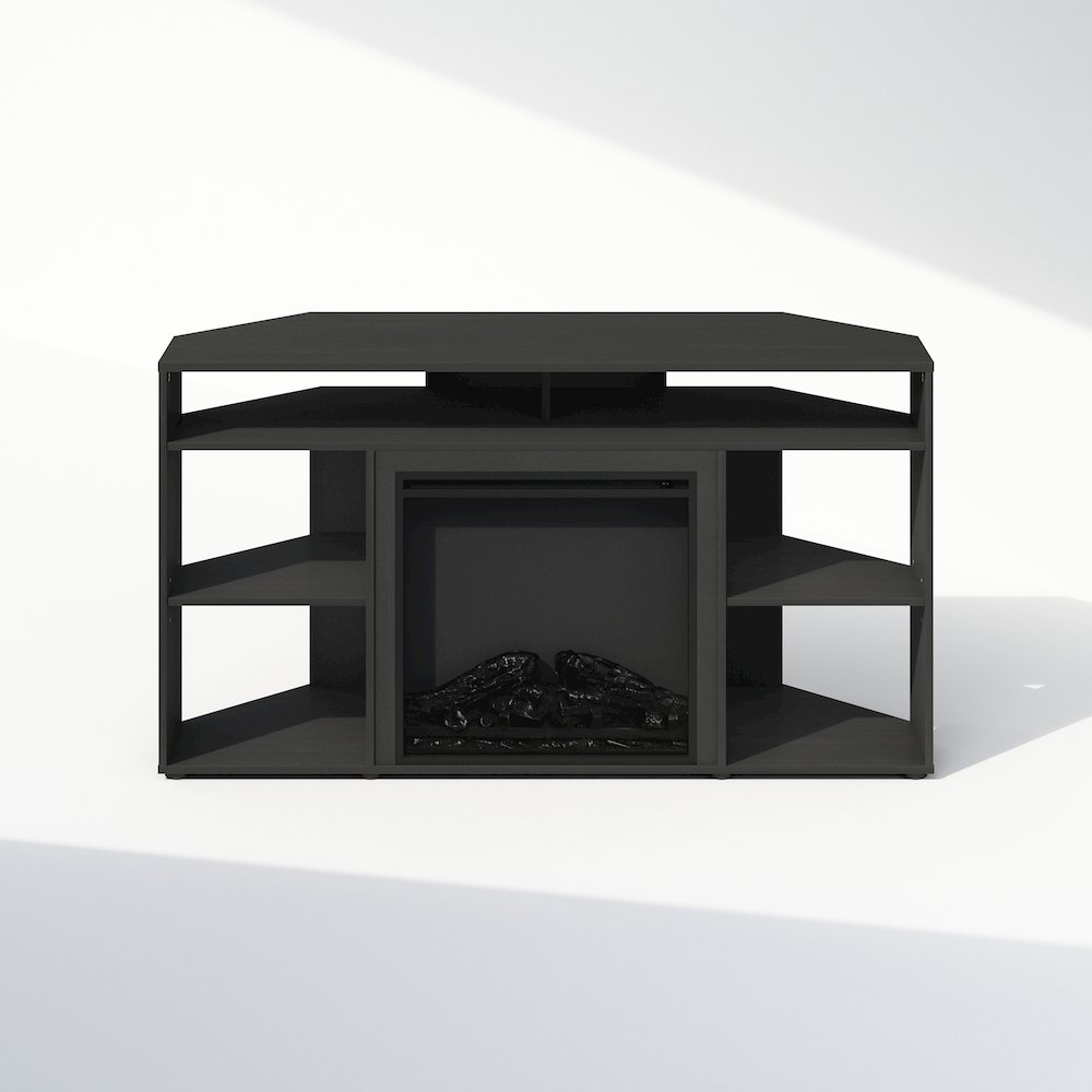 Electric Fireplace Corner TV Stand, Entertainment Center for TV up to 55 Inch. Picture 1