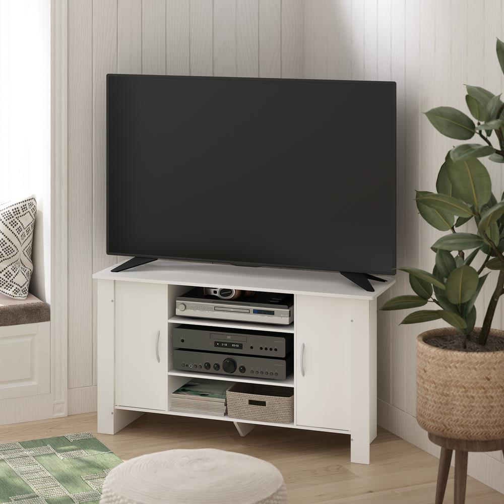 Econ TV Stand Entertainment Center, White. Picture 5