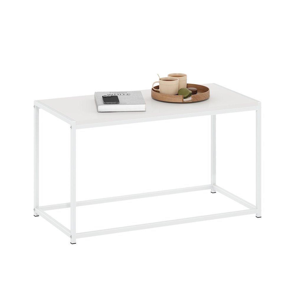 Camnus Modern Living Coffee Table, Solid White/White. Picture 4