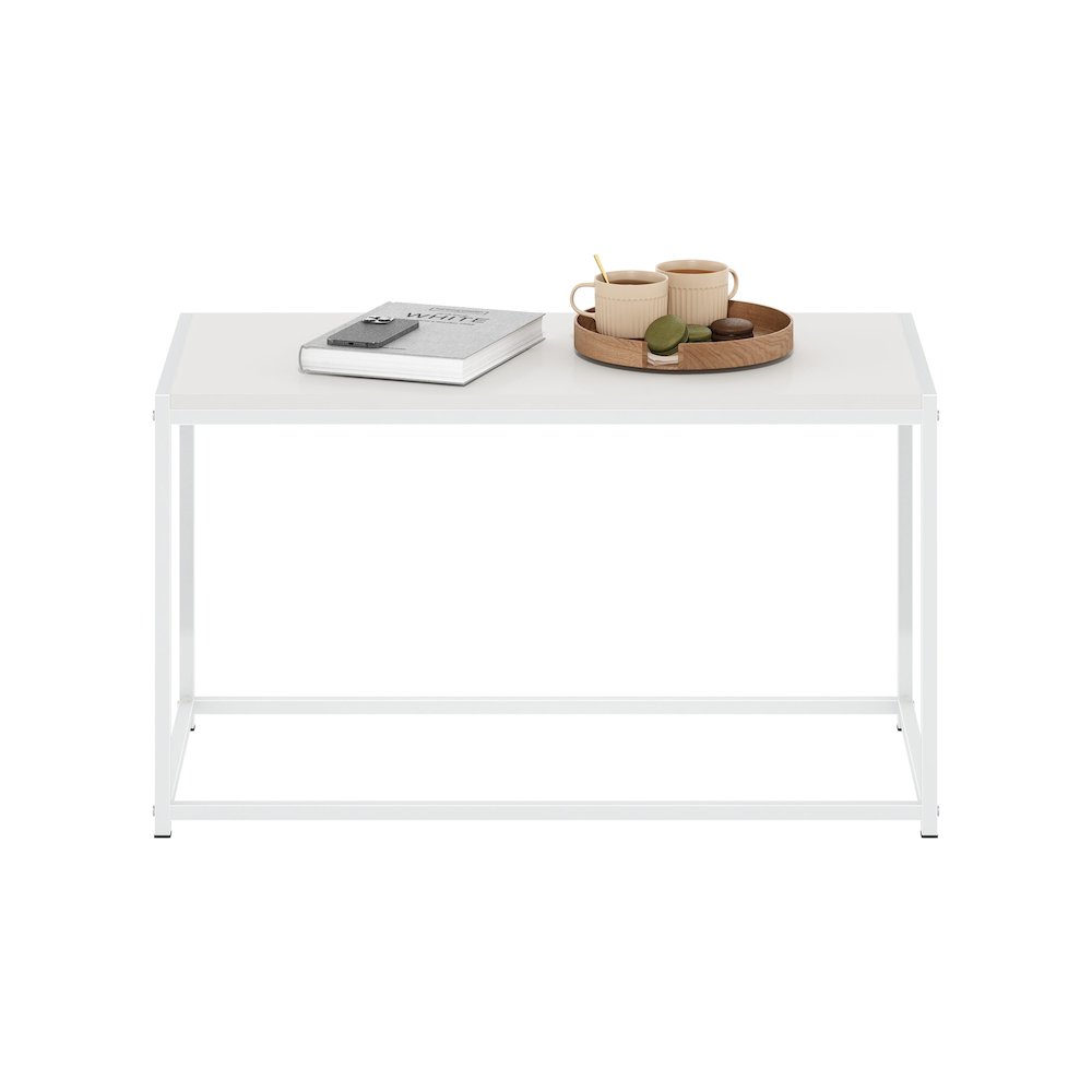 Camnus Modern Living Coffee Table, Solid White/White. Picture 5