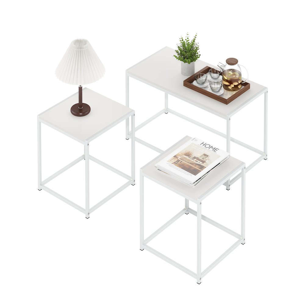 Modern Living Room Table Set with One Coffee Table and Two End Tables. Picture 1
