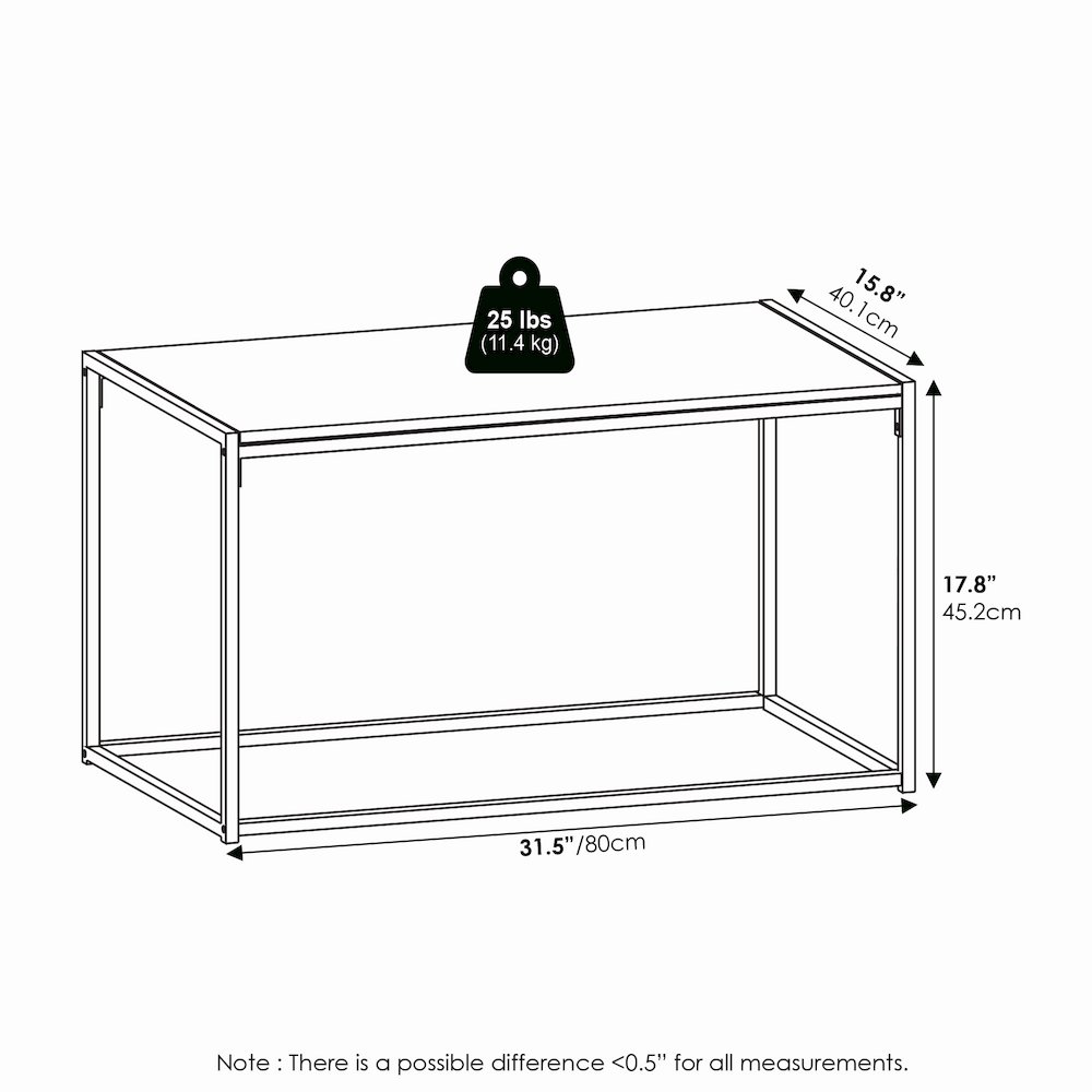 Living Room Tables Set of 3, Coffee Table with 2 End Tables, Side Tables,White. Picture 6